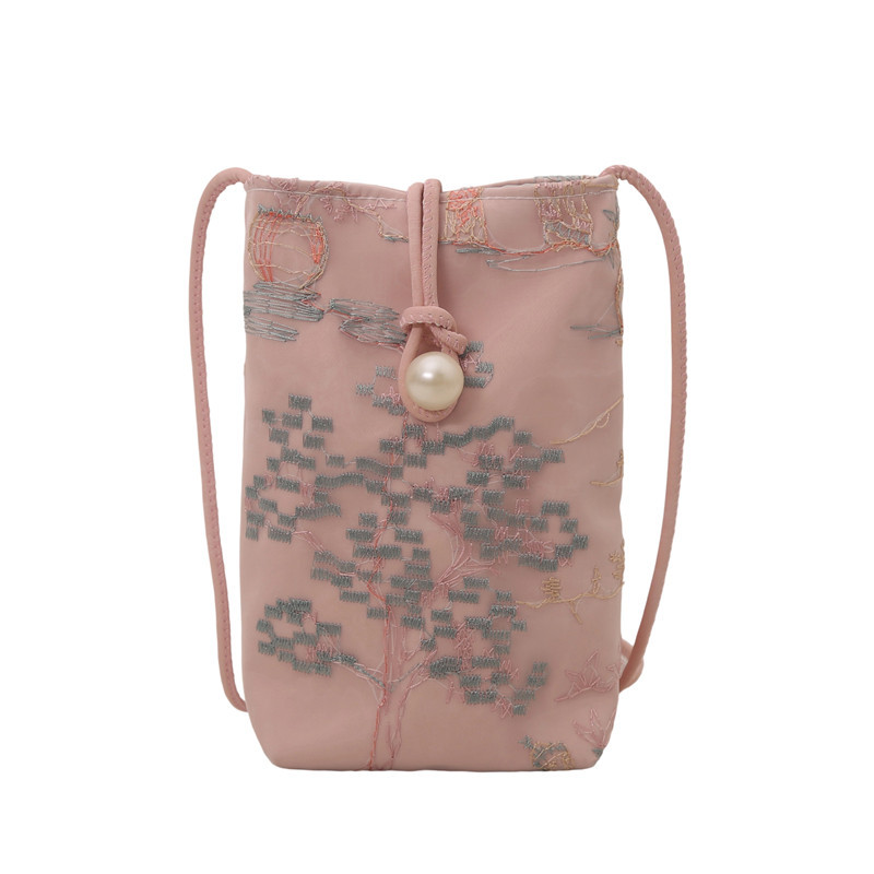 "2025 Summer Stylish Embroidered Mini Mobile phone Bag for Women 2025 New Women's single-shoulder crossbody bag Fashionable small bag. Item Picture