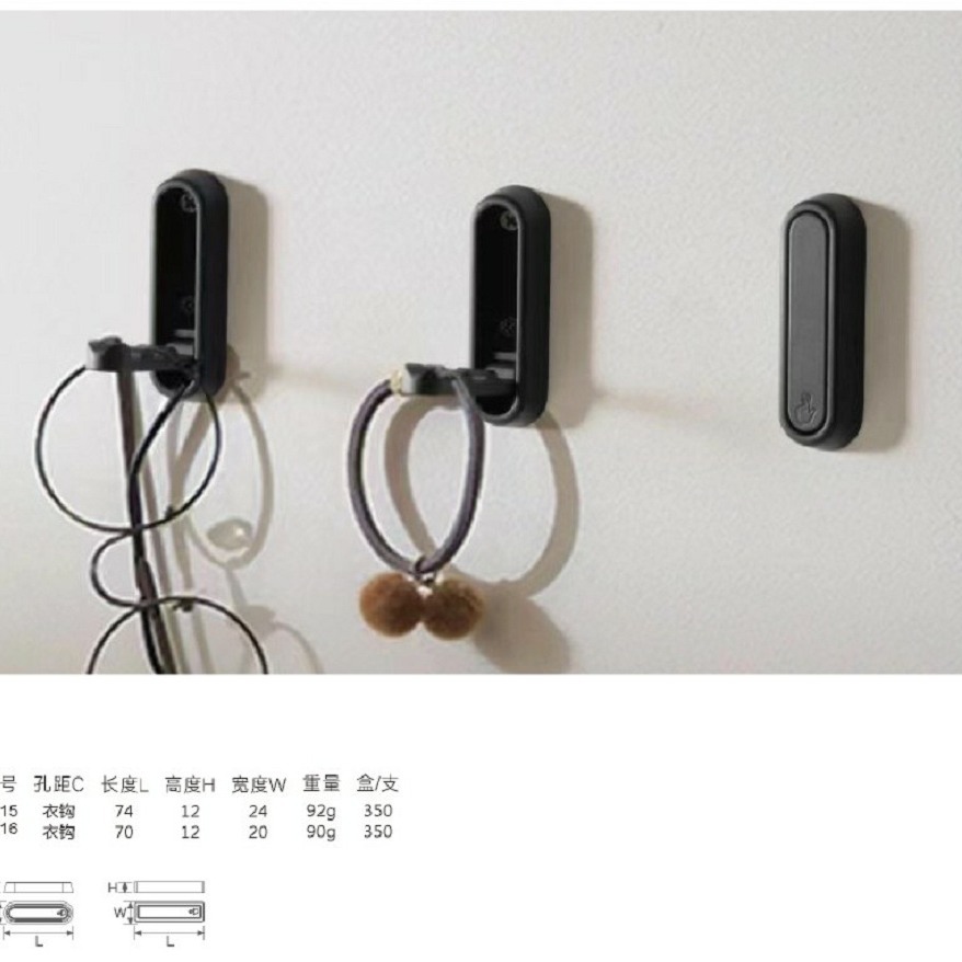 Modern and simple zinc alloy coat hook, foldable single coat hook, cabinet, bedroom door, invisible hardware hook Application Scenario