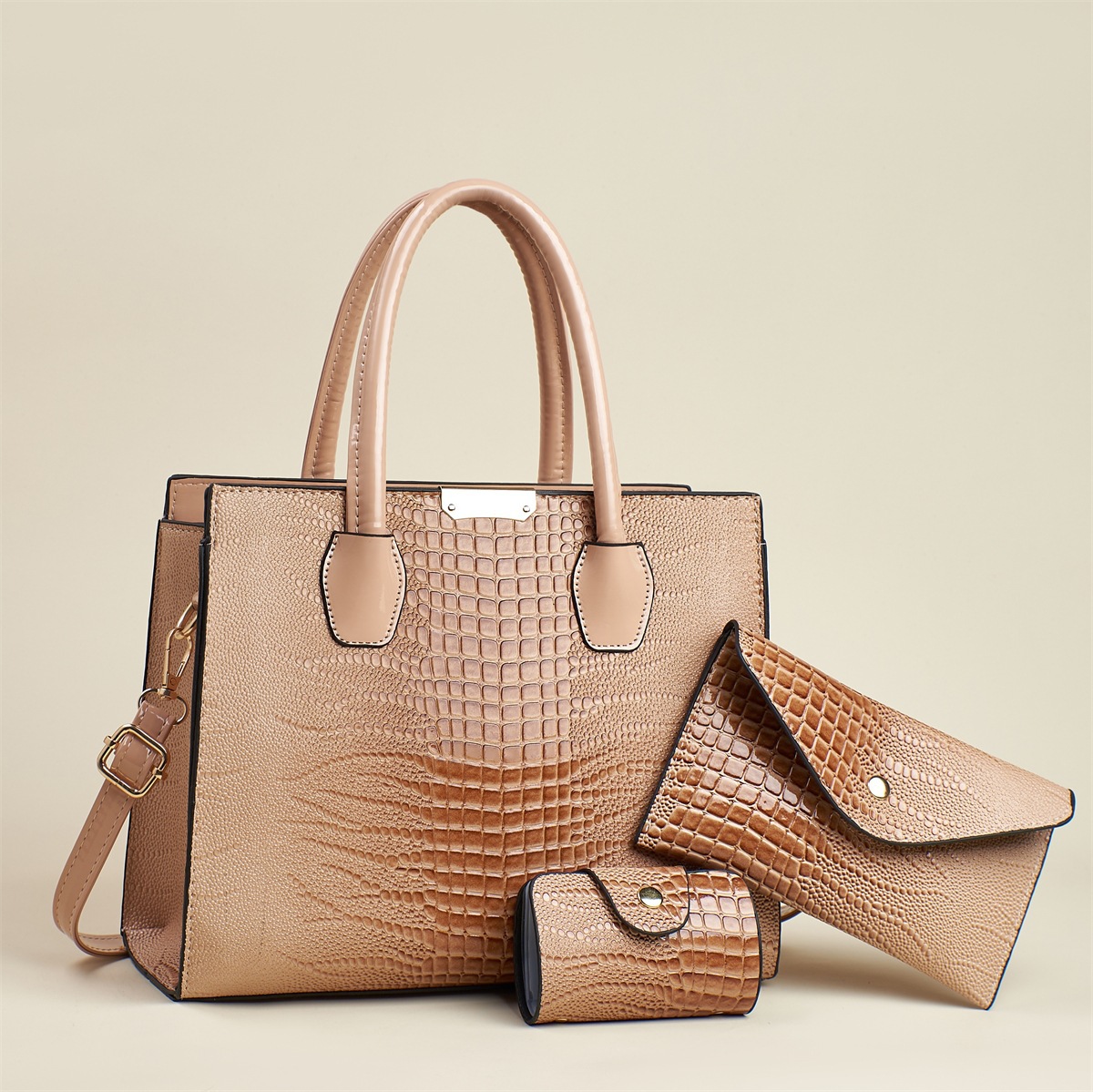 New fashionable commuter mother and child bag set, single-shoulder crossbody handbag, cross-border women's bag, lizard pattern fashionable women's bag Application Scenario