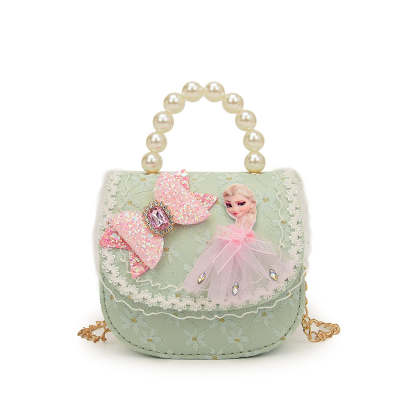 New stylish children's bags, girls' sequined crossbody bag, Korean pearl handbag, little girls' coin purse Item Picture