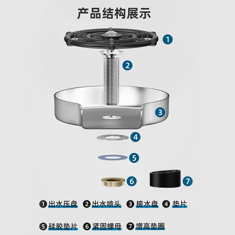 304 stainless steel high-pressure cup washer sink, household coffee and milk tea bar counter, bar, commercial automatic cup rinser Item Picture