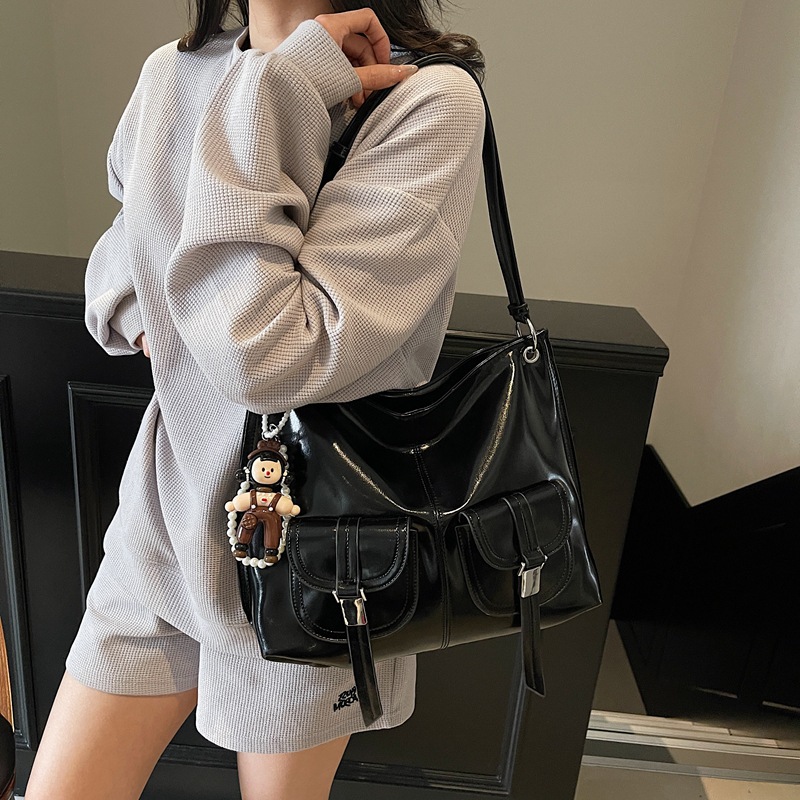 Fashionable and stylish large-capacity tote bag for women 2025 new style, trendy and elegant underarm bag, multi-pocket simple single-shoulder bag Specification drawing