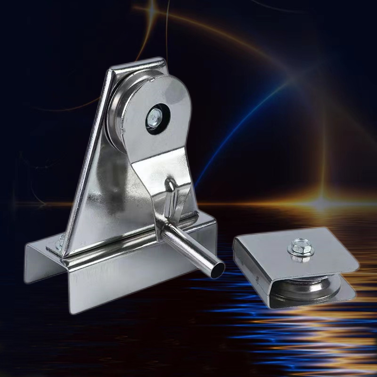 304 stainless steel pulley, hand-cranked flagpole, hand-cranked wheel track, smooth steel wire rope set, square pulley, triangular pulley full figure