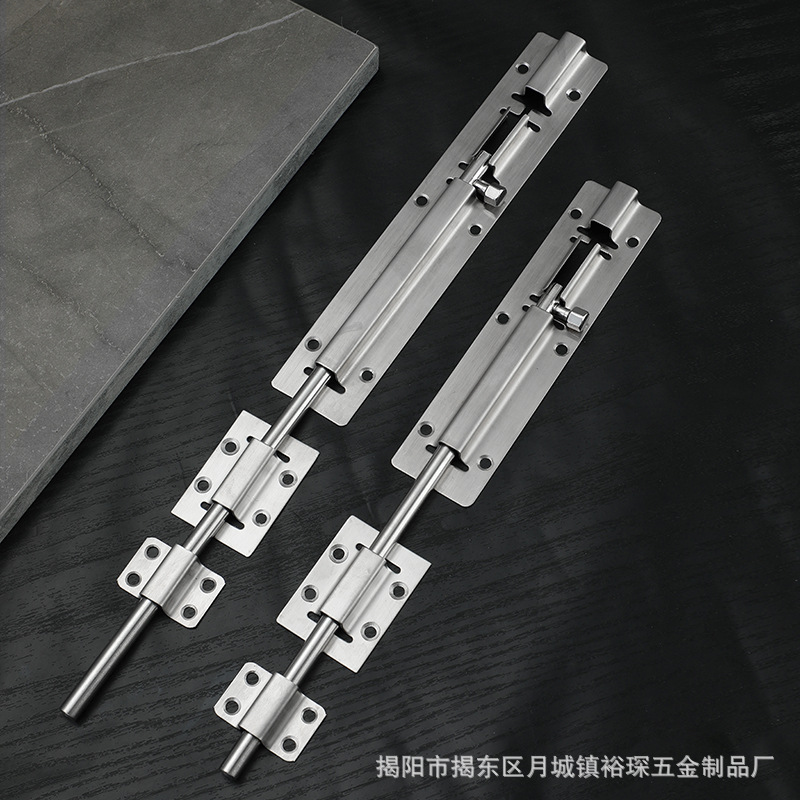 Stainless steel 304 thickened exposed latch, small square and large square latch, wooden door, anti-theft window, bathroom cabinet door latch lock Application Scenario