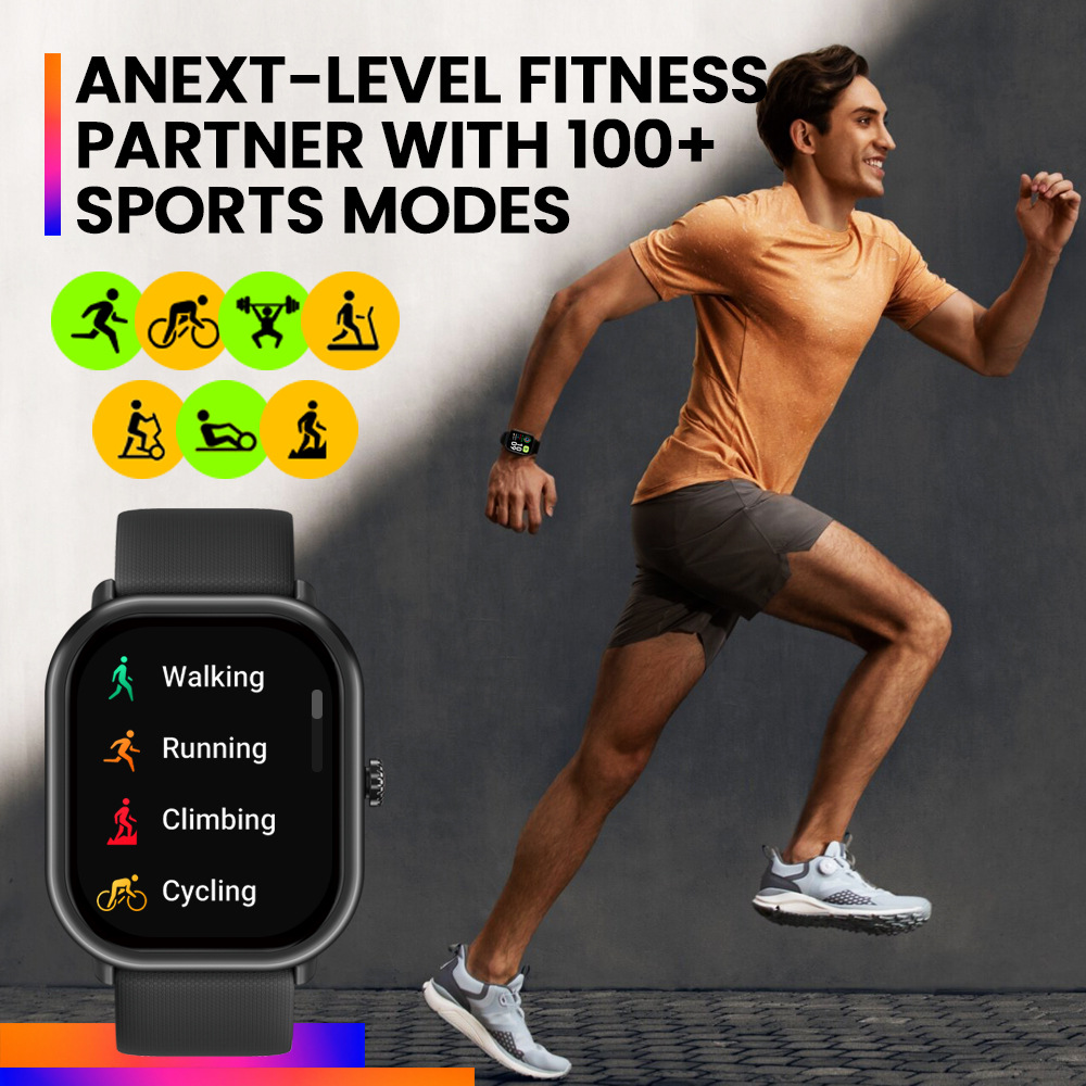 Zeblaze GTS 3 Pro Bluetooth Call AMOLED screen Health and Fitness Tracking Smartwatch Specification drawing