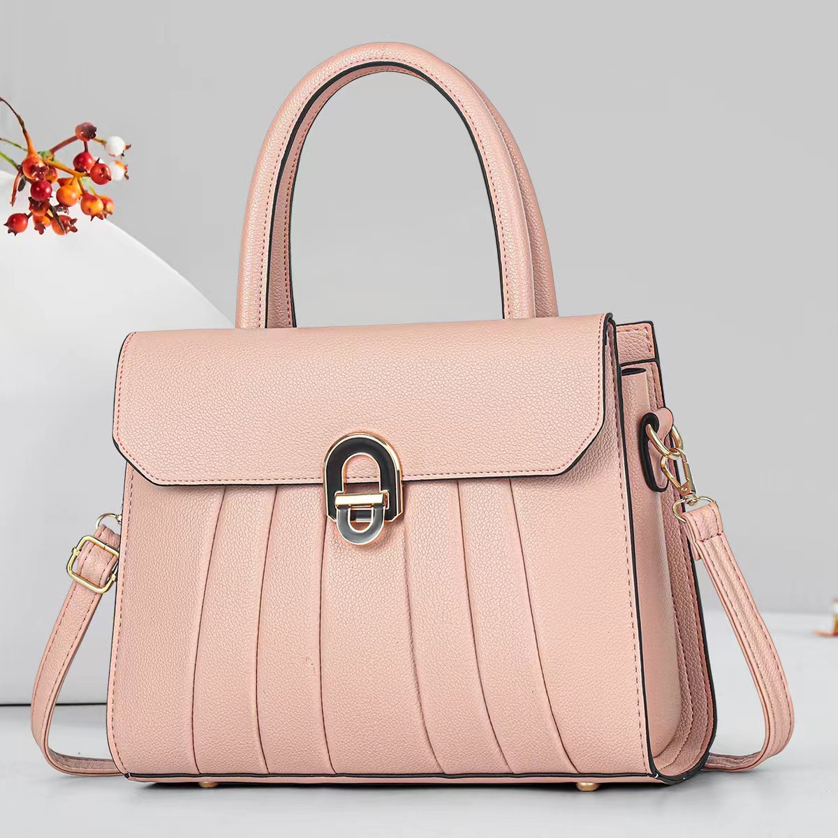Cross-border versatile single-shoulder bag, multi-layer pleated crossbody bag, new high-quality large-capacity hand-held tote bag, trendy and practical Specification drawing