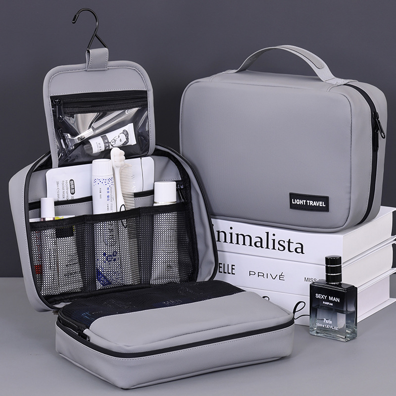 High-end travel toiletry bag for men, portable dry and wet separation, waterproof storage bag for business trips, makeup bag with large capacity full figure
