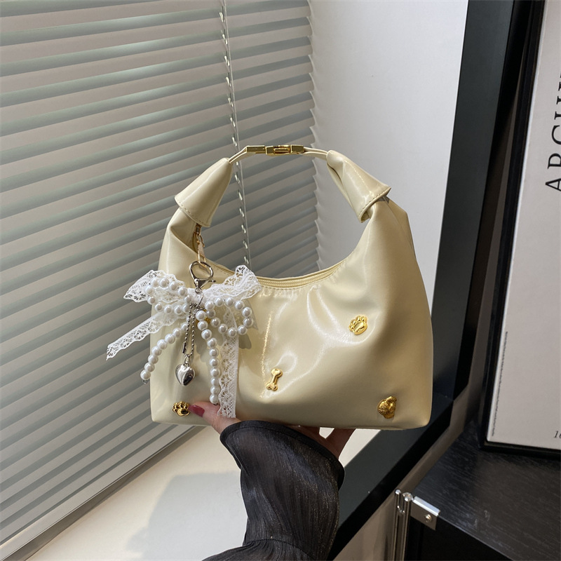 2025 New quality niche bag, women's spring trend fashion single-shoulder crossbody bag, women's hand-held dumpling bag full figure