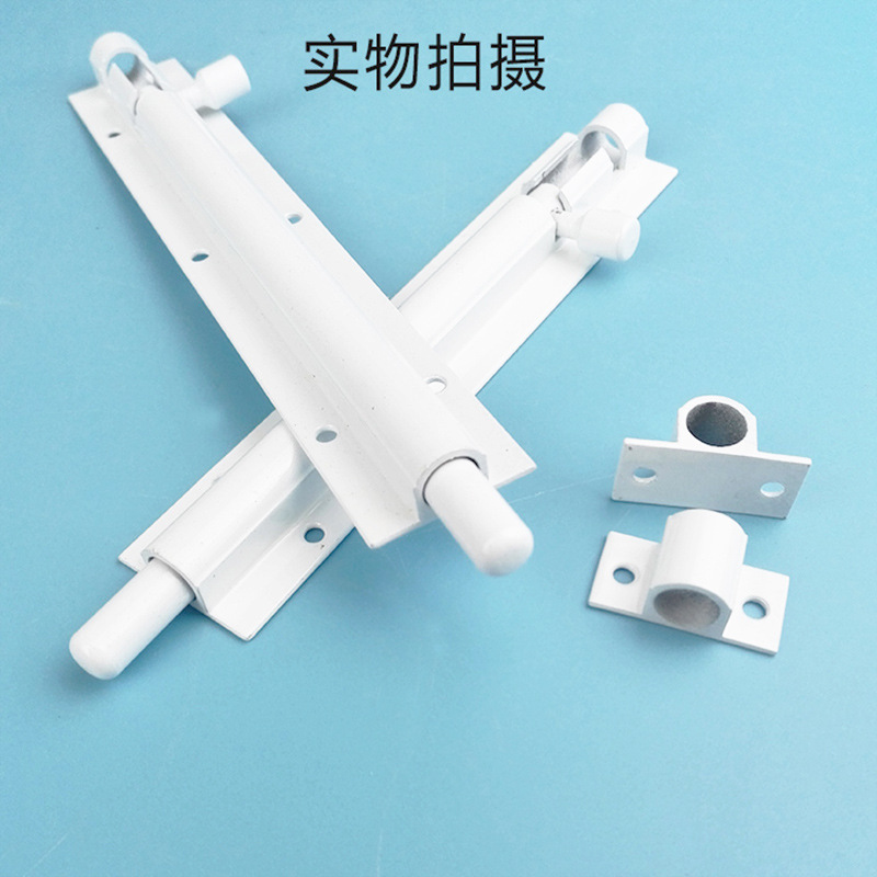 Effie wholesale bolt, door latch, door latch, thickened black and white F-shaped bolt, aluminum alloy bolt, anti-theft latch Specification drawing