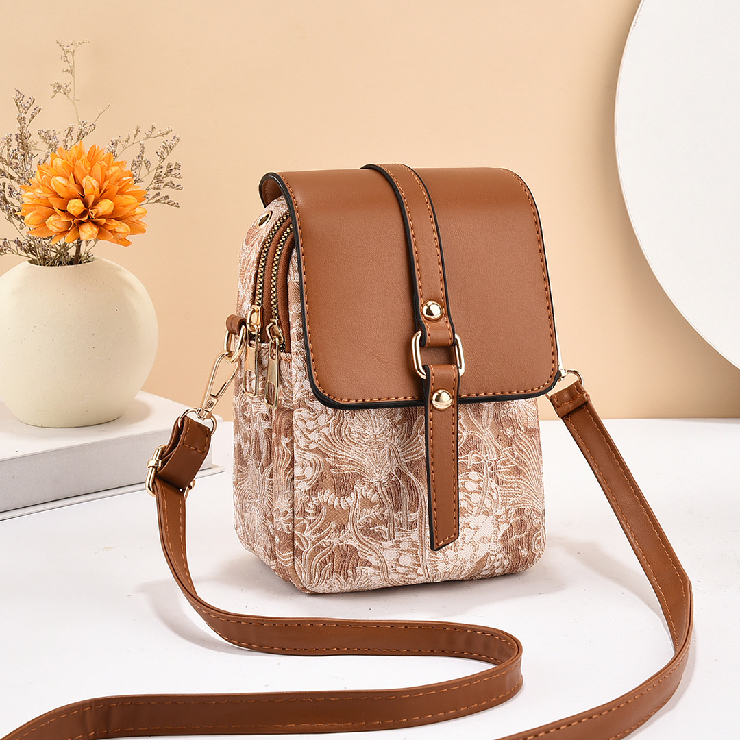 Summer 2023 new style women's bag, Korean style simple, trendy and fashionable small square bag, single-shoulder crossbody mini mobile phone bag for women Specification drawing