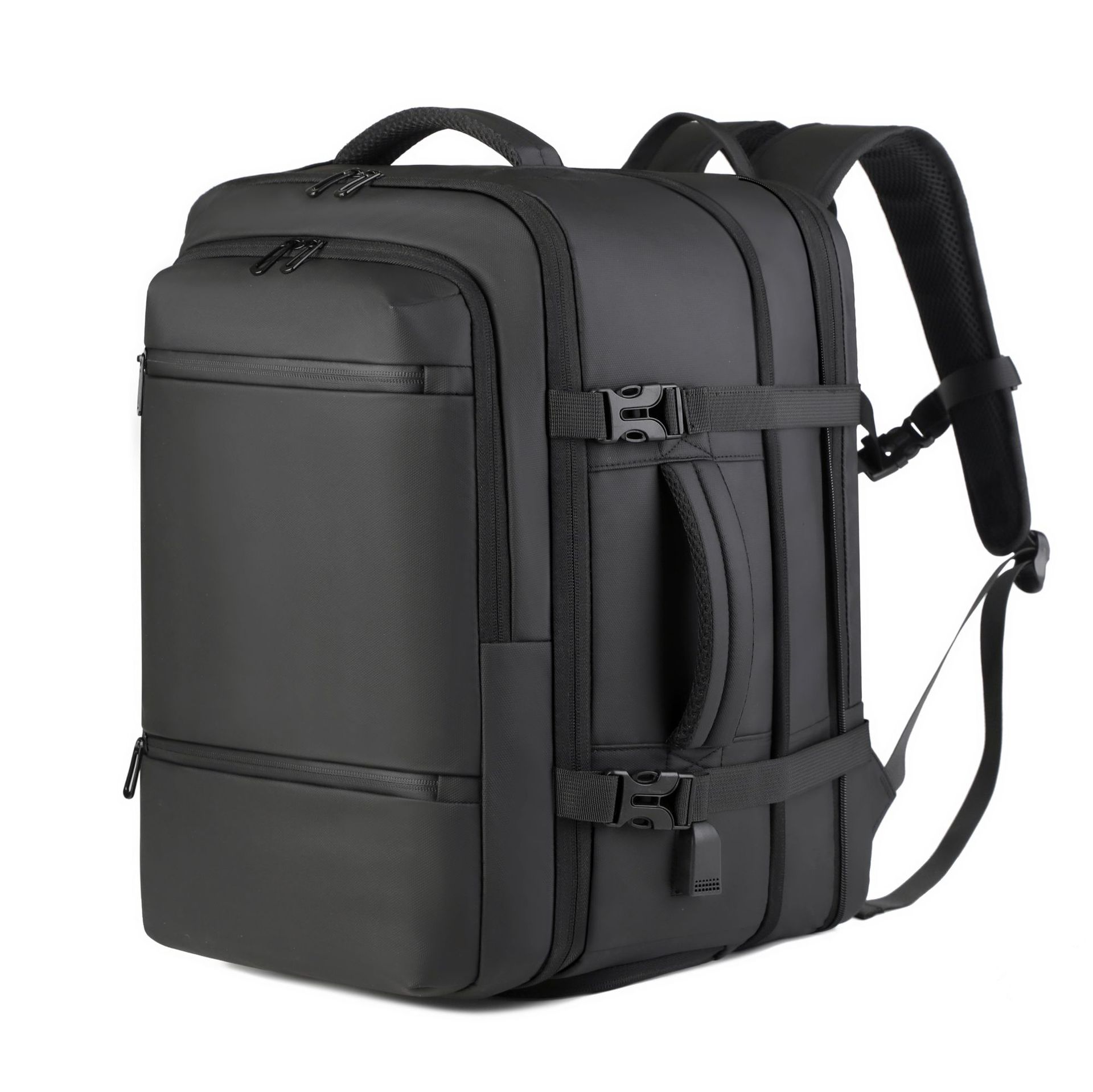 Wholesale of 2025 new style fashionable backpacks, simple and casual leather travel backpacks, men's business computer backpacks Specification drawing