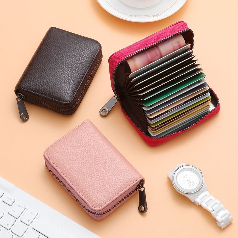 Anti-theft card swiping bag for women, large-capacity anti-magnetic ID card holder, driver's license bag, two-in-one bank card case Specification drawing