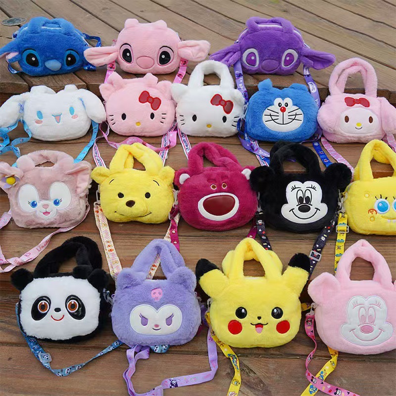New cartoon claw machine doll bag, thickened version, doll machine, children's play gift, hand-held crossbody bag wholesale version full figure