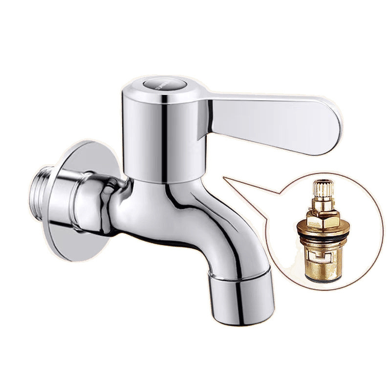Copper washing machine faucet thickened by 4 minutes, single-cooling extended, household washing machine mop sink quick-opening faucet supply chain Item Picture