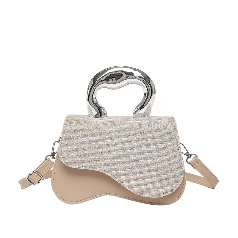A new Spring/Summer 2025 fashionable, casual and trendy metal hand-held, crossbody and small square bag for women Item Picture