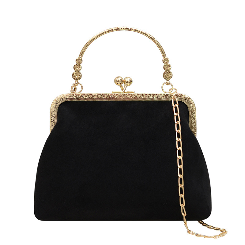 The textured metal handbag is a popular retro and fashionable leopard print single-shoulder bag and chain crossbody bag for women in the autumn of 2024 Item Picture