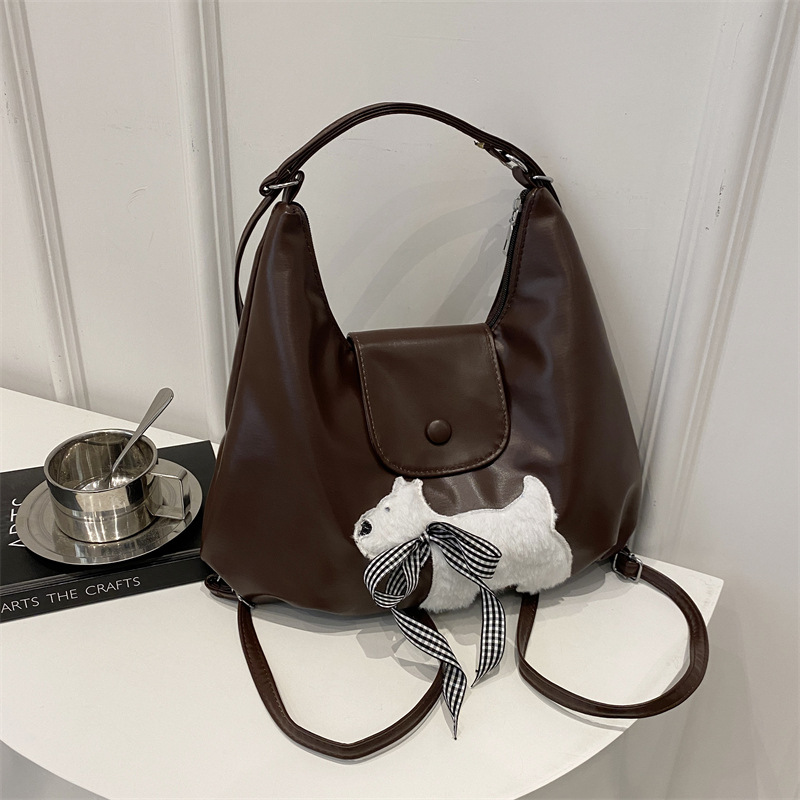 Cross-border retro bag, women's large-capacity 2024 autumn/winter new commuter backpack, single-shoulder crossbody bag, multi-functional bag full figure