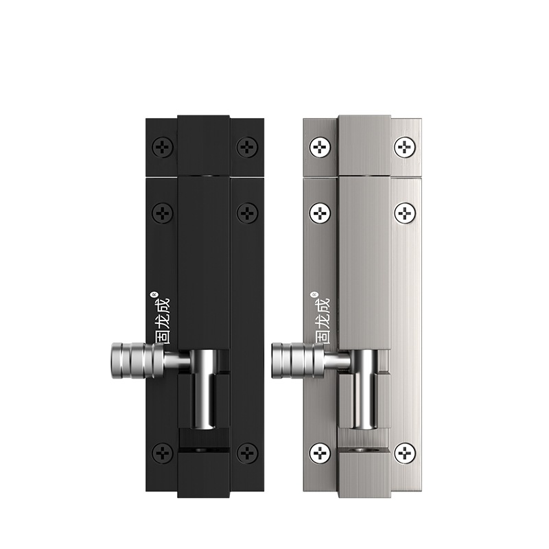Latch, door lock, anti-theft door lock, reverse lock, door bolt, easy to fix, no need for drilling, aluminum alloy exposed nose Item Picture