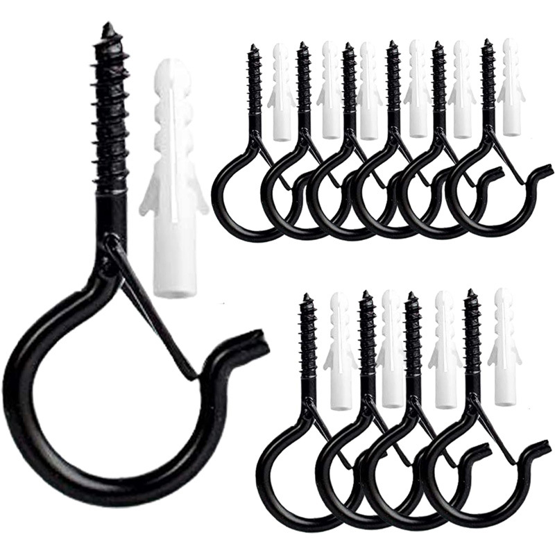 Amazon Q-type bonsai hook with spring buckle, safety buckle, sheep eye hook and expansion tube set full figure