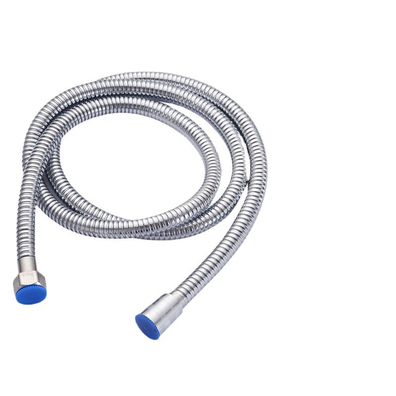 The manufacturer supplies 1.5-meter stainless steel electroplated explosion-proof braided shower hose with a pull-out copper cap double-buckle Item Picture
