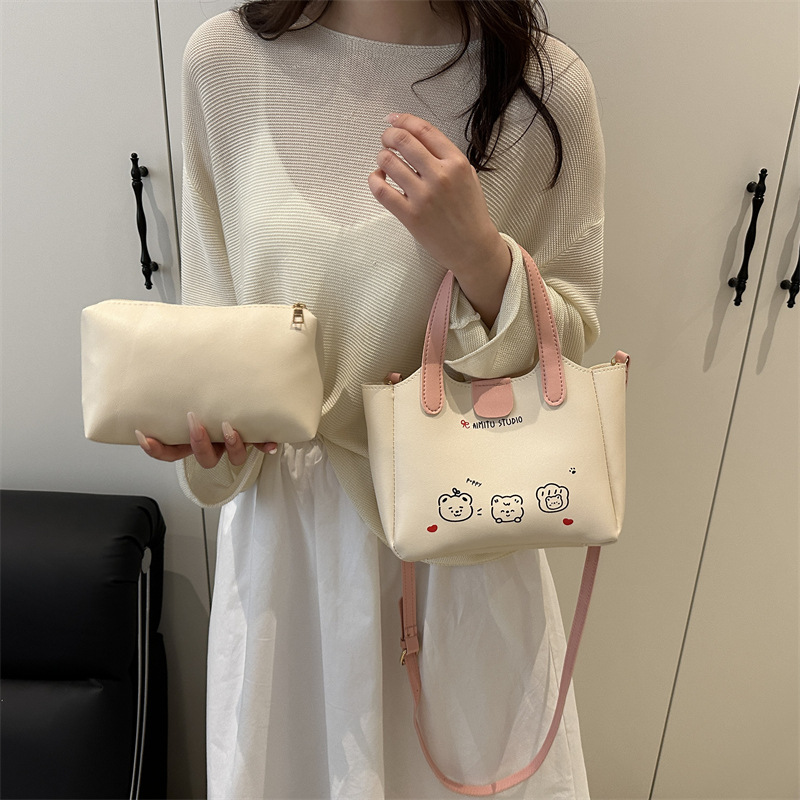 High-end single-shoulder bag, crossbody, elegant and versatile, bucket soft leather women's bag, handbag for women 2025, vegetable basket bag Specification drawing