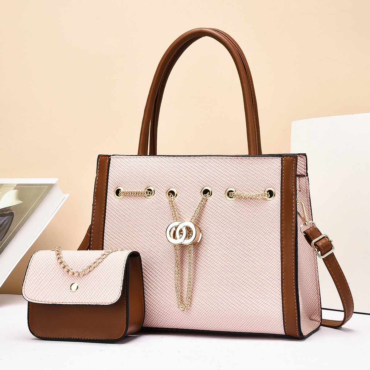 Cross-border exquisite single-shoulder bag, crossbody bag, women's bag, large bag, new Korean-style handbag, trendy women's bag Specification drawing