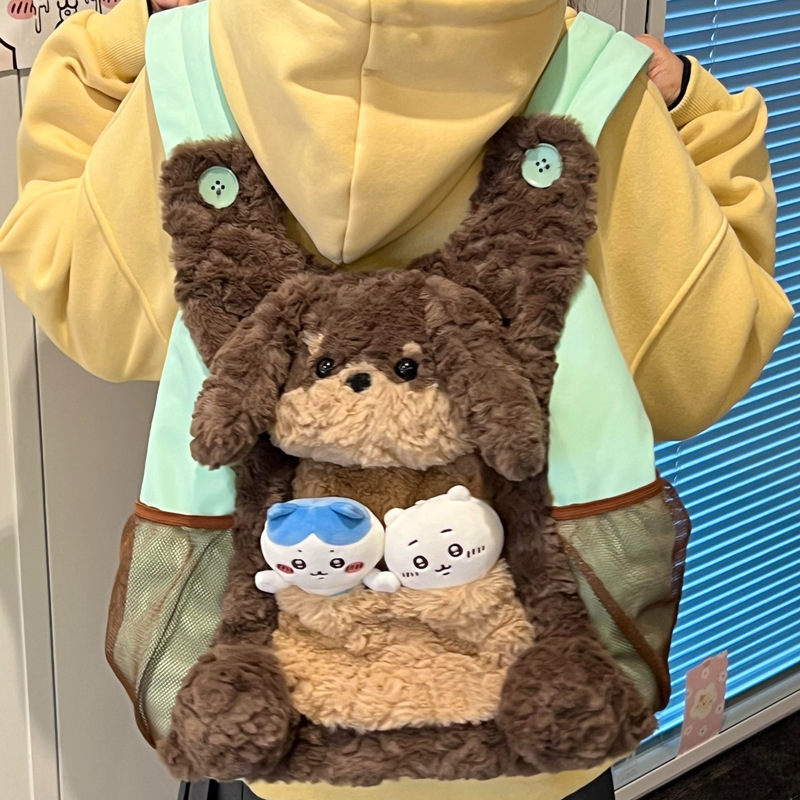 New cute little penguin plush cartoon backpack, Dachshund school student schoolbag, casual commuting backpack Specification drawing