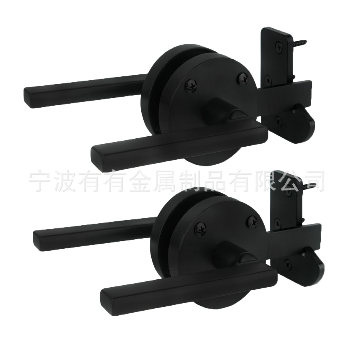 Wholesale e-commerce barn door handles, black aluminum double-sided door bolts, latches, heavy-duty wooden fences, door bolts, and hardware accessories full figure