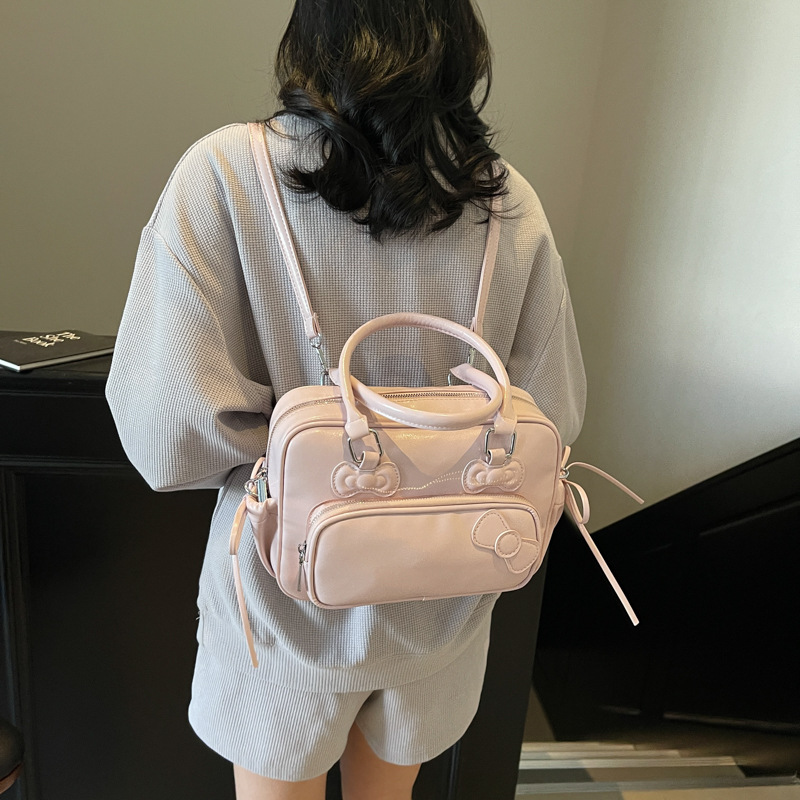 Cross-border niche hand-held small square bag for women 2025 new trendy and fashionable backpack, simple and casual single-shoulder crossbody bag details Picture