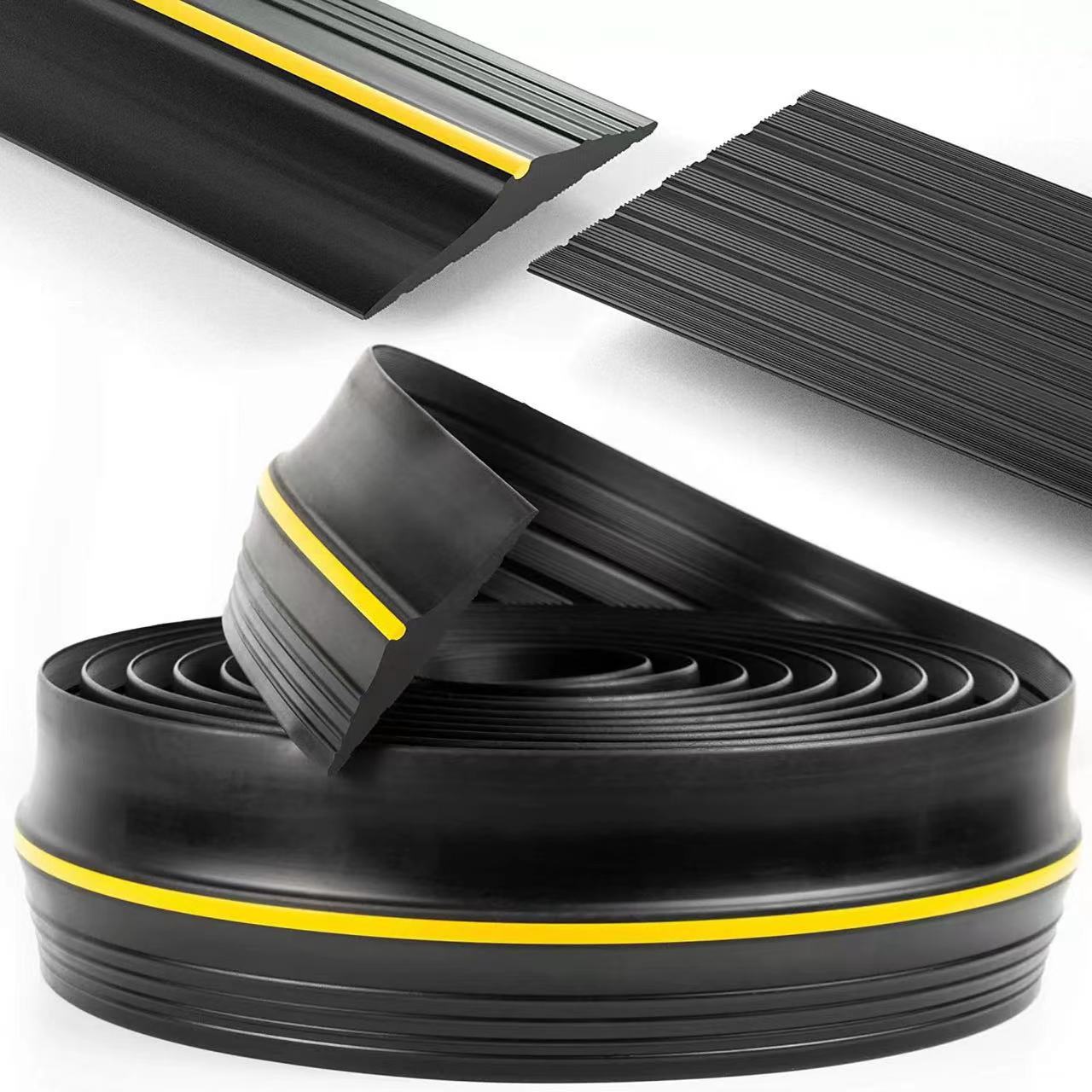 Garage threshold strip, non-perforated roller shutter door, bottom gap sealing strip, water-blocking and dust-proof sealing rubber strip Specification drawing