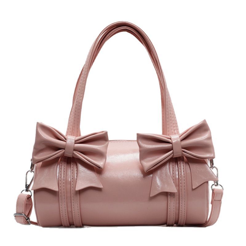 A super popular niche bow handbag for women, a new 2025 versatile single-shoulder underarm bag, a casual crossbody cylinder bag Item Picture