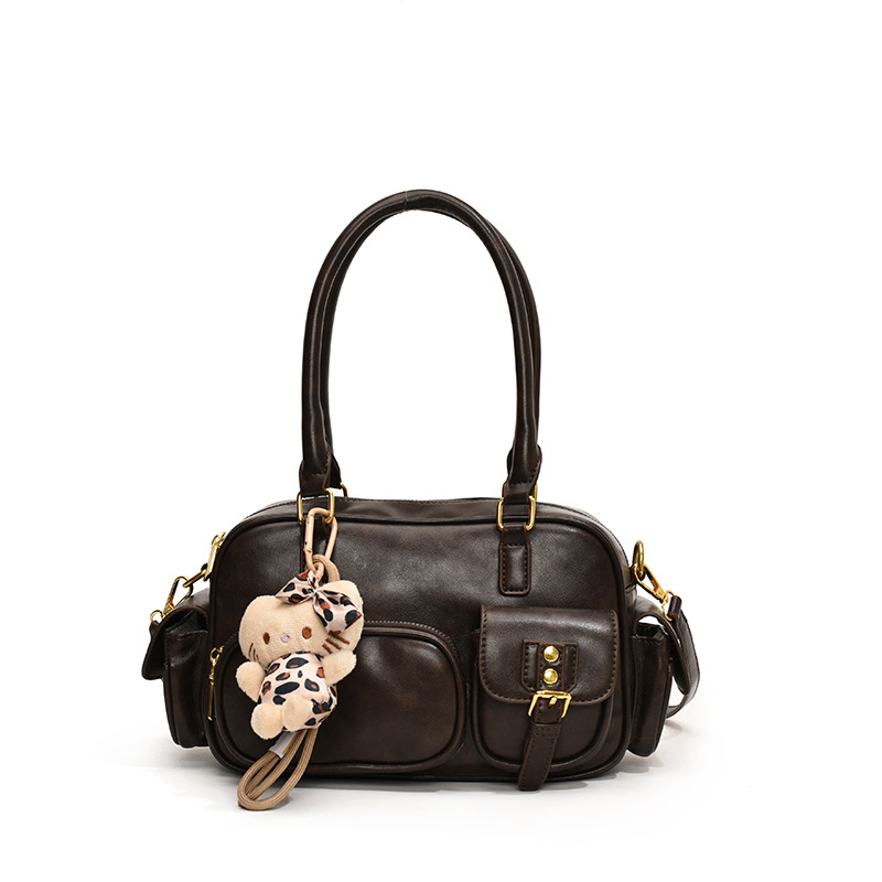 Retro commuting bag for women, large-capacity 2024 new style, fashionable, casual and niche crossbody bag, hand-held work pillow bag Item Picture