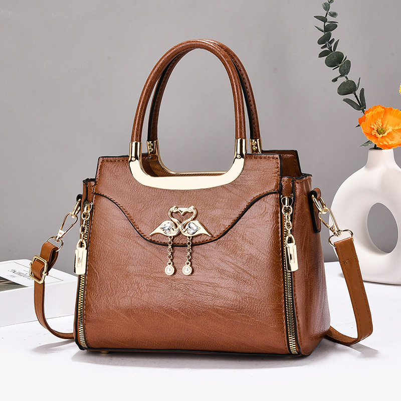 The 2025 new stylish single-shoulder crossbody bag, a stylish and unique printed handbag for women Specification drawing