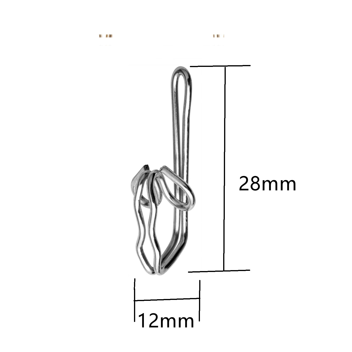 Butterfly curtain hooks, 50/100 pieces per pack, metal curtain hooks, bag hooks, and curtain accessory hooks are available in stock Application Scenario