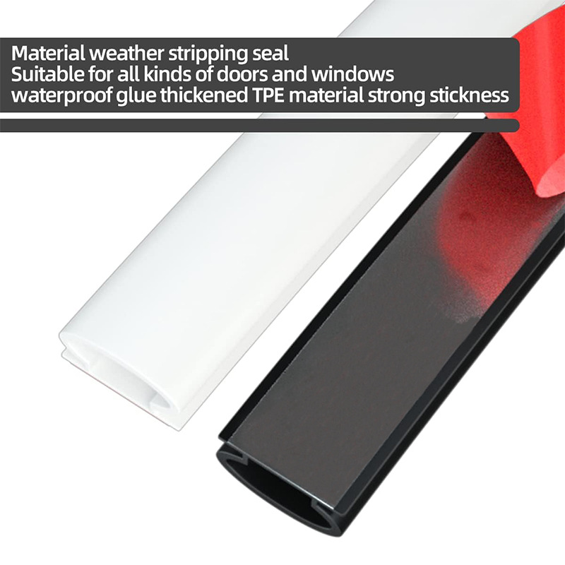Prant Cross-border Black and White 10*6mm entrance anti-theft door gap windproof strip, household windproof and soundproof sealing strip Application Scenario
