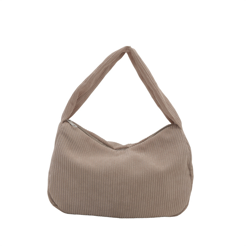 The 2024 new casual large-capacity women's single-shoulder bag, a versatile corduroy crossbody bag, and a trendy cross-border bag Item Picture