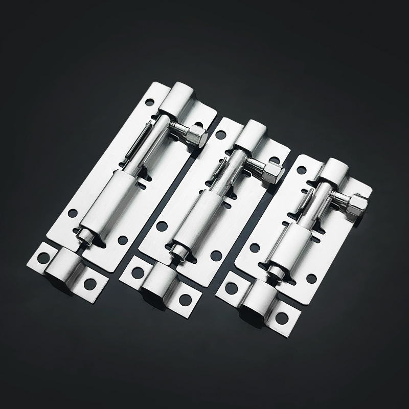 Stainless steel small square latch, bathroom exposed anti-theft latch, door bolt, wooden door, window and door lock, door latch factory direct sales details Picture