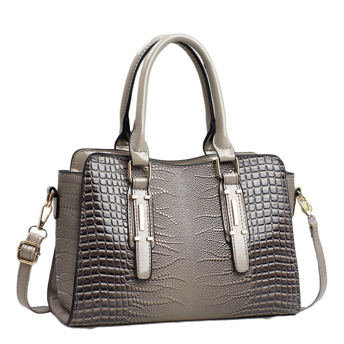 Crocodile pattern fashionable women's bag 2025 new high appearance level cross-border handbag, large capacity single-shoulder crossbody bag Item Picture