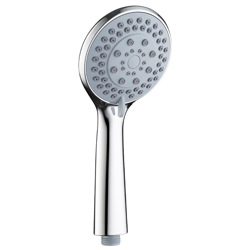 Silver showerhead, five-speed rain water heater, bathroom bath, long-handled function, bath brush, scrubbing wonder, anti-drop and back rubbing Item Picture