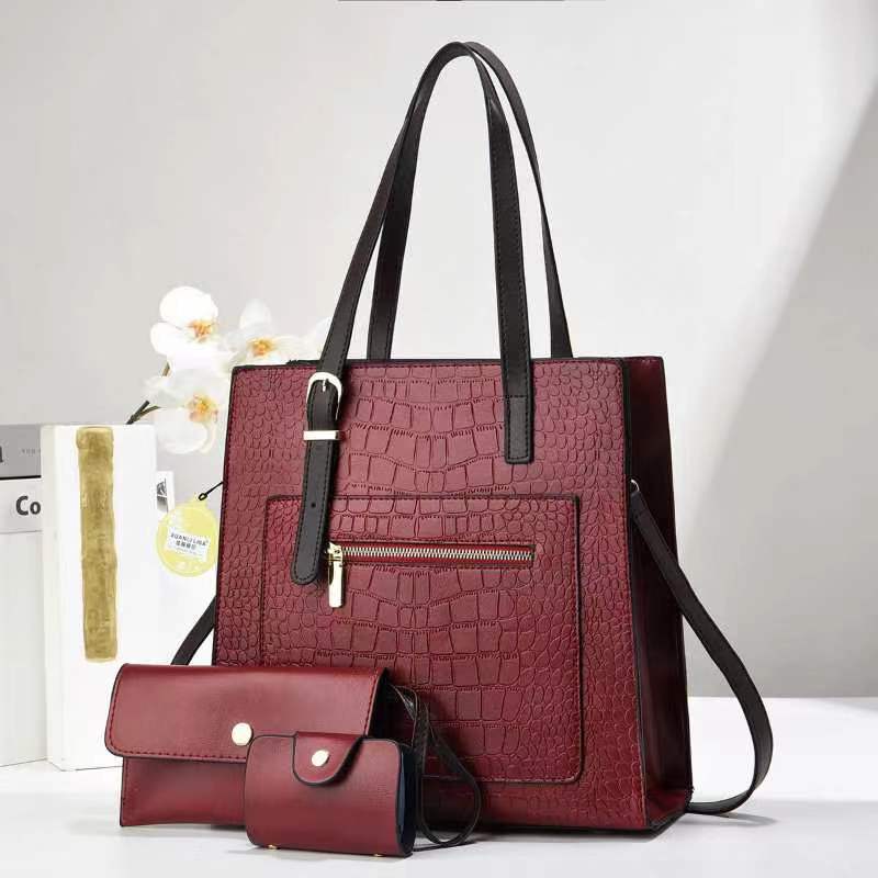 The new stone-patterned mother and child handbag is simple and fashionable, versatile for cross-border use, and features a large-capacity single-shoulder bag with a light luxury and versatility Specification drawing