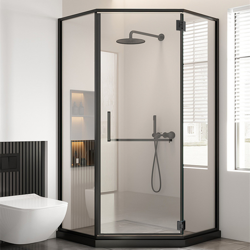 304 Bathroom clamp, 180-degree glass door hinge, bathroom clamp, 90-degree frameless glass stainless steel bathroom clamp for shower room Application Scenario