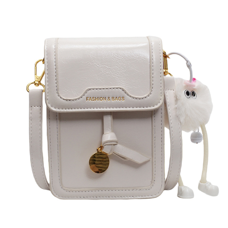 Simple and trendy single-shoulder small bag for women, 2025 new Korean-style fashionable patchwork phone bag, stylish crossbody small square bag Item Picture