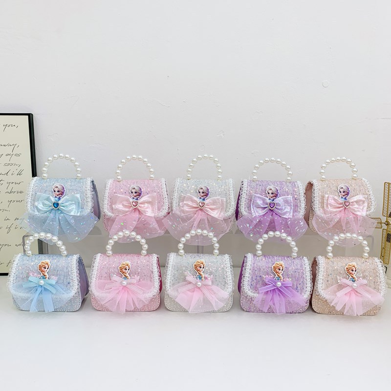 New children's bag, little girl pearl chain bag, handbag, fashionable and stylish princess, single-shoulder crossbody coin purse full figure