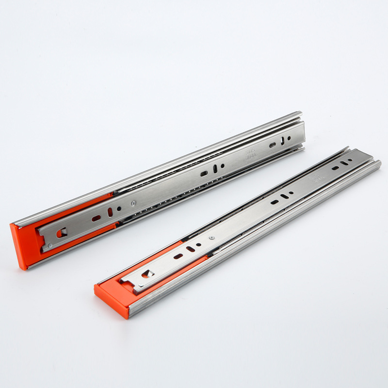 Factory direct supply of stainless steel buffer damping slide rails for drawers, silent three-section guide rails for furniture, and steel ball tracks for wardrobes Application Scenario