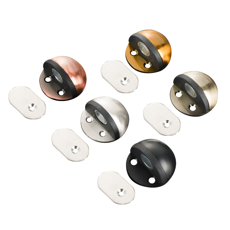 Stainless steel turtle top door without perforation, magnetic glass door, anti-collision door barrier, thickened door stop, semi-circular door top Application Scenario