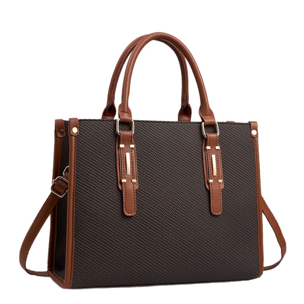 2025 Large-capacity tote bag, a high-end commuter handbag for women, a new business versatile color-blocking bag for women Item Picture