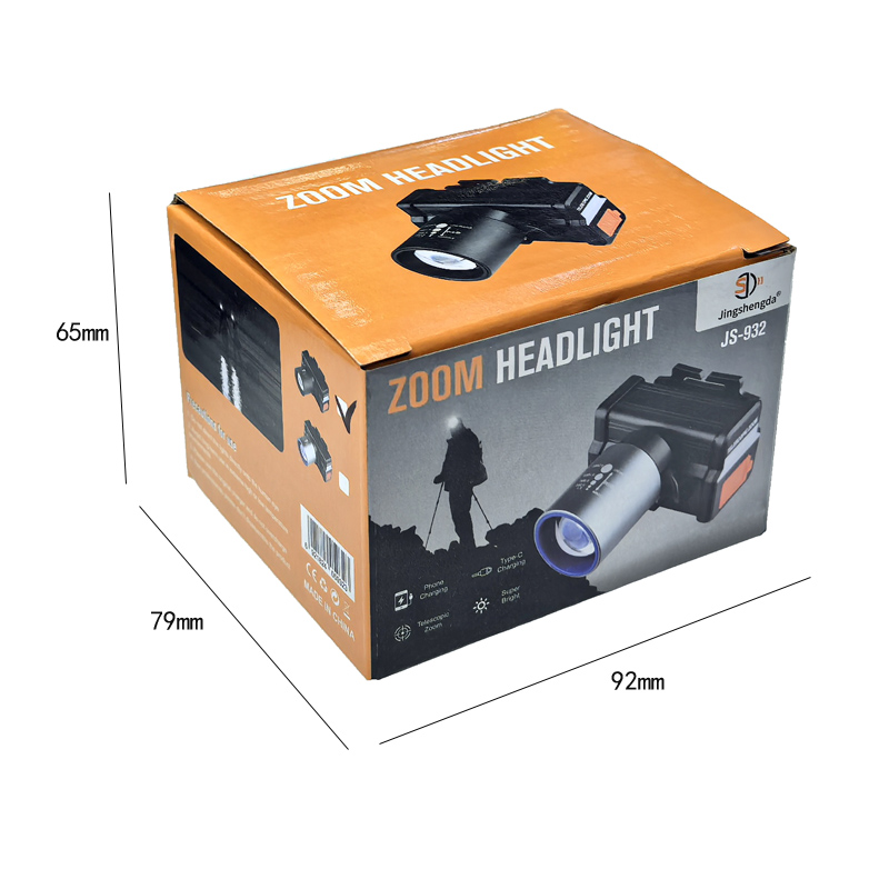 JS-932USB充电伸缩调焦白激光头灯骑行头灯户外野营灯矿灯维修头灯露营灯钓鱼灯详情10