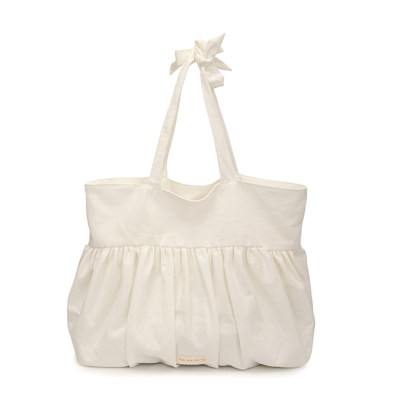 Simple and versatile casual single-shoulder canvas bag for university classes, a new large-capacity fashionable tote bag for women in 2025 Item Picture
