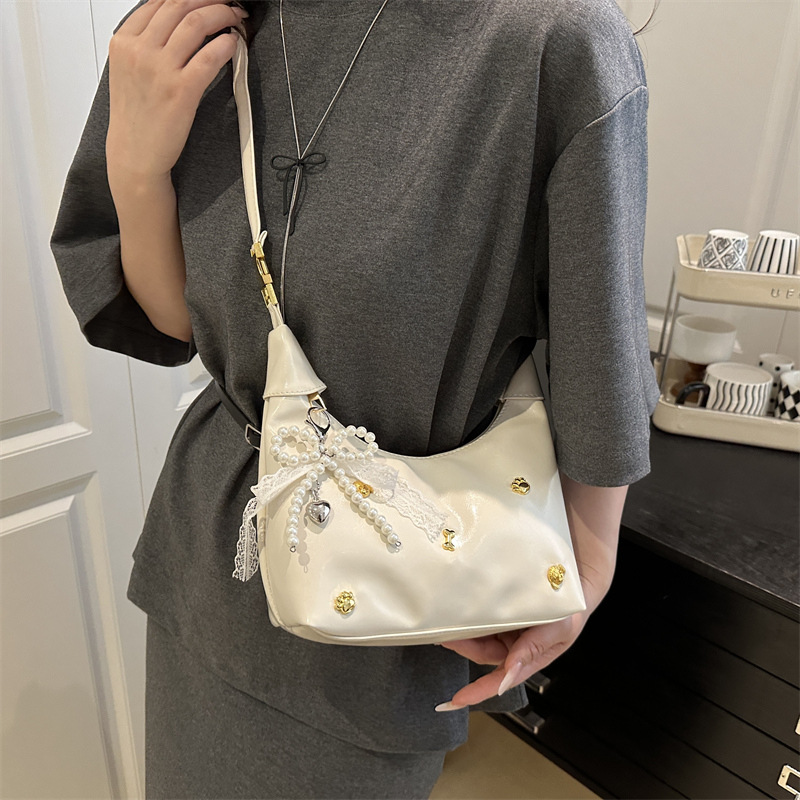 2025 New quality niche bag, women's spring trend fashion single-shoulder crossbody bag, women's hand-held dumpling bag Specification drawing