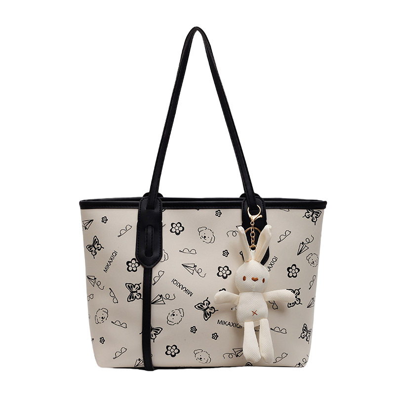2025 New stylish and versatile tote bag, women's large-capacity single-shoulder bag, casual commuting handbag, student class bag Item Picture